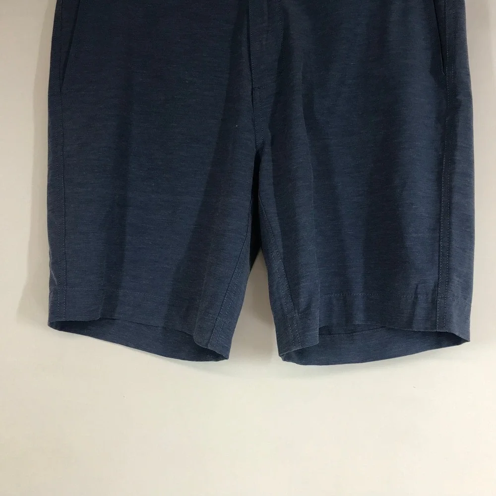 Faherty All Day Shorts Men's Blue Heathered Casual Everyday Performance Medium